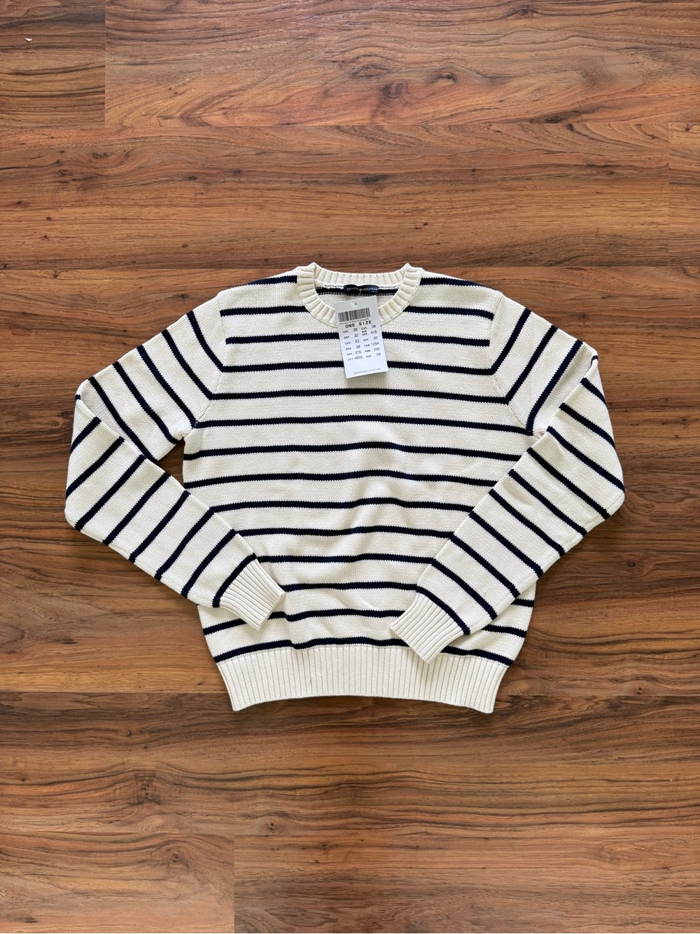 NWT Cream Striped Brandy Melville Sweater